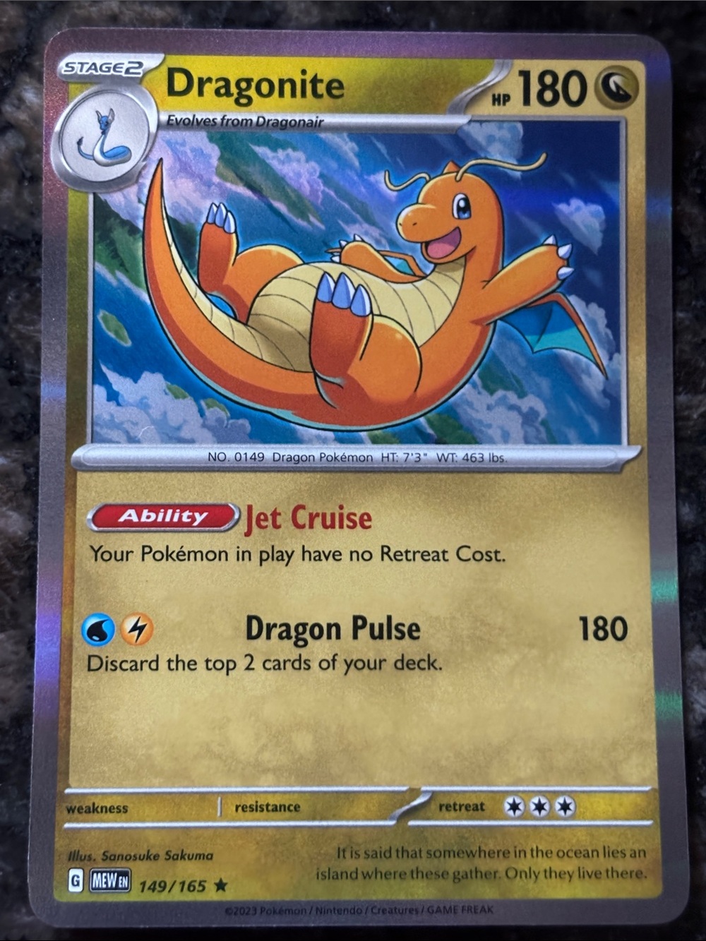 Dragonite Holo Rare Pokรฉmon Trading Card Scarlet & Violet